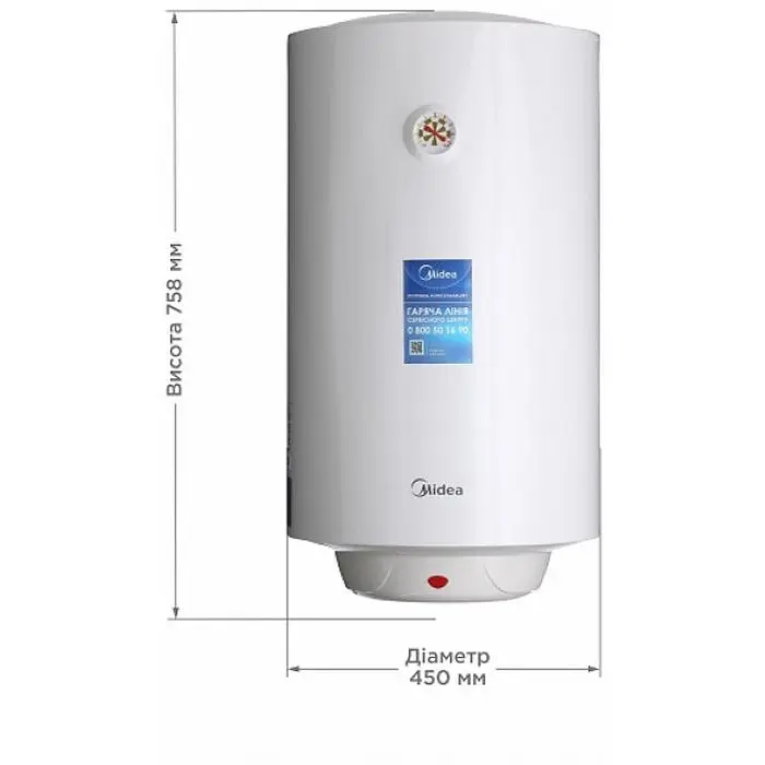 Бойлер Midea D80-15F1(W) белый - фото 8