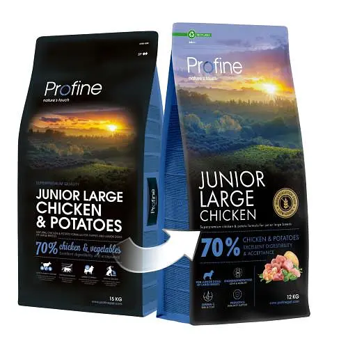 Корм сухий Profine Junior Large Chicken and Potatoes для цуценят і юніорів великих порід, з куркою і картоплею - фото 3