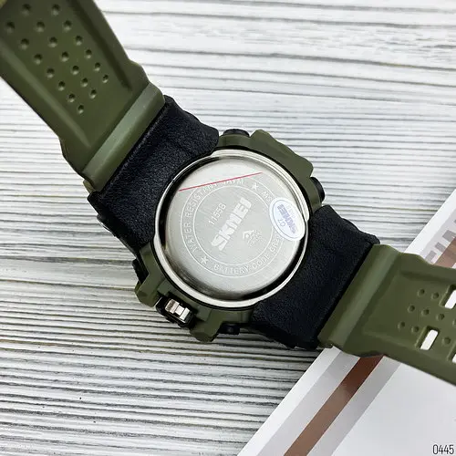 Чоловічий наручний годинник 1155B Military Green Skmei acs0030849 - фото 3