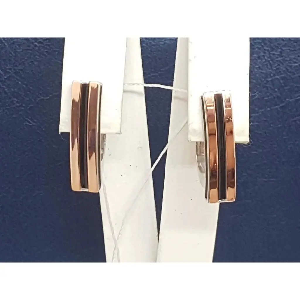 Срібні сережки Поліна з емаллю та позолотою. НЕАПОЛЬ - фото 4