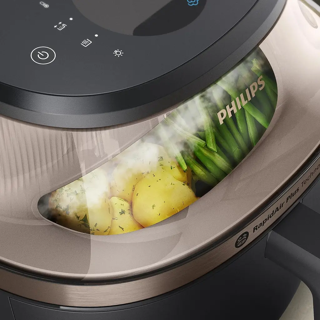 Мультипечь Philips Series 5000 OVI SteamFry 2000 Вт черный (NA547/07) - фото 4