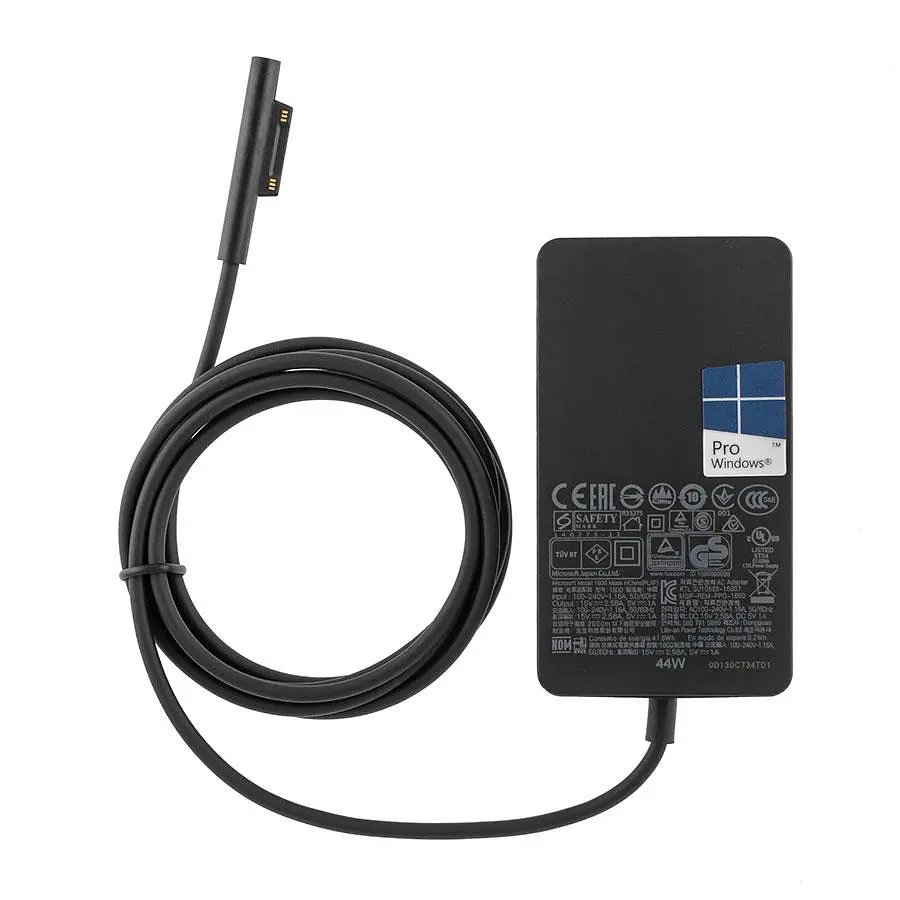 Блок живлення для планшета MICROSOFT 15V 2.58A 44W 6pin Чорний (с мережевим кабелем!) (Surface Pro 5 Pro 6 Pro 4 Pro3  - фото 2