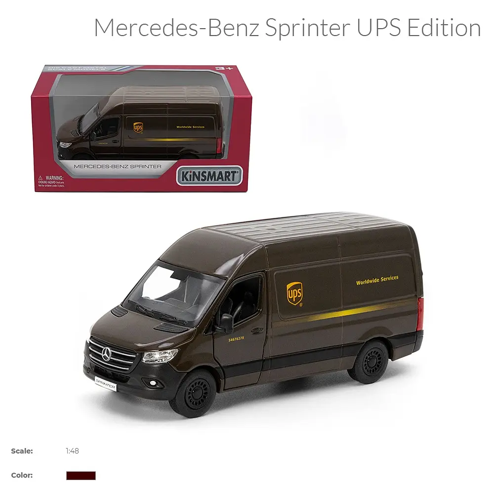 Металевий інерційний автобус Mercedes-Benz Sprinter UPS 5", відкриваються двері - фото 2