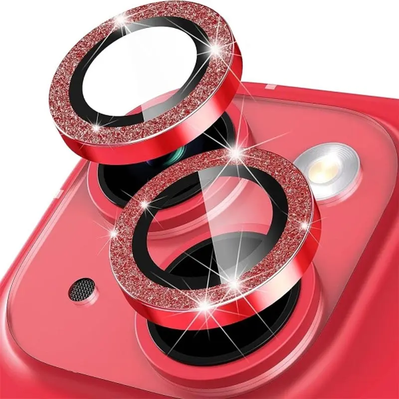 Защитное стекло Metal Sparkles на камеру (в упак.) для Apple iPhone 15 (6.1) / 15 Plus (6.7) - фото 2