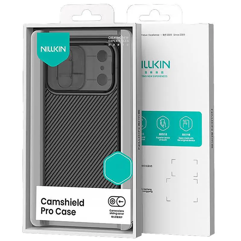 Карбонова накладка Nillkin CamShield Pro для Apple iPhone 17 Pro Max 6.9" Transparent black - фото 6