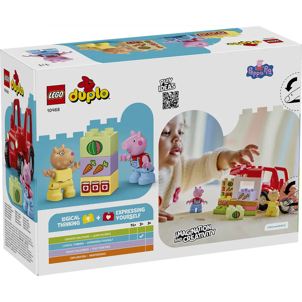 Конструктор LEGO DUPLO Peppa Pig Трактор и рынок 18 деталей (10468) - фото 6