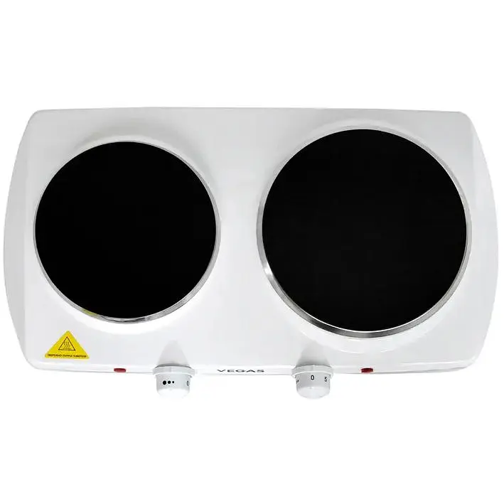 Електроплита керамічна двоконфорочна Vegas VEС-2000 біла - фото 2