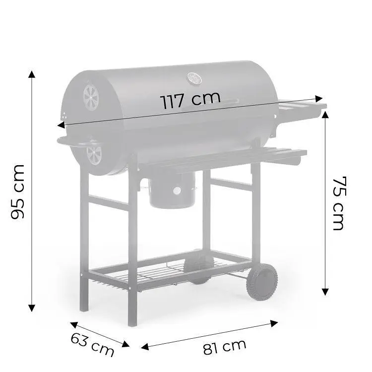Вугільний гриль MultiGarden XXL BBQ0370 з кришкою, термометром та попільником - фото 6