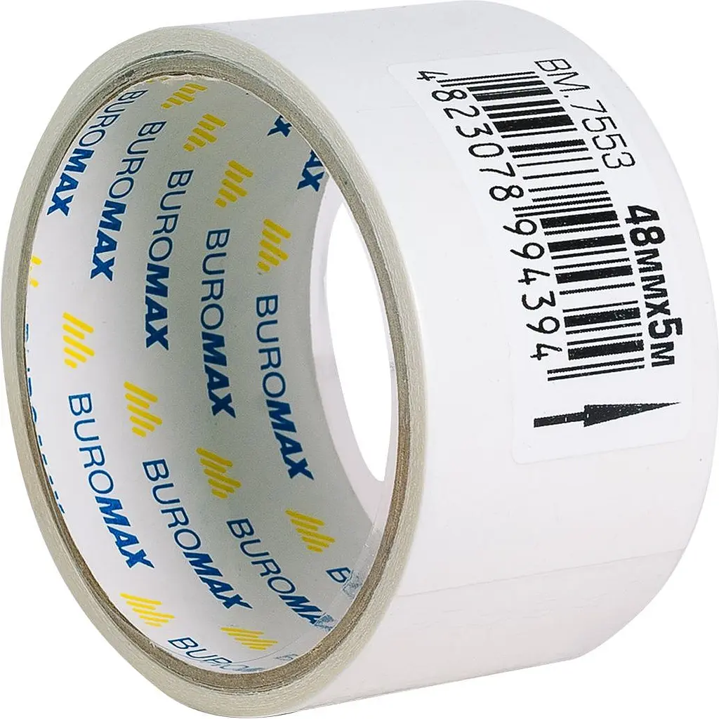 Клейкая лента Buromax двухсторонняя на бумажной основе 48 мм х 5 м (BM.7553) - фото 2