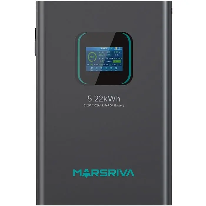 Акумуляторна батарея Marsriva LiFePO4, 51.2V/102Ah, 5.22KWH, настінний (MR-LFP48-100-WMD)