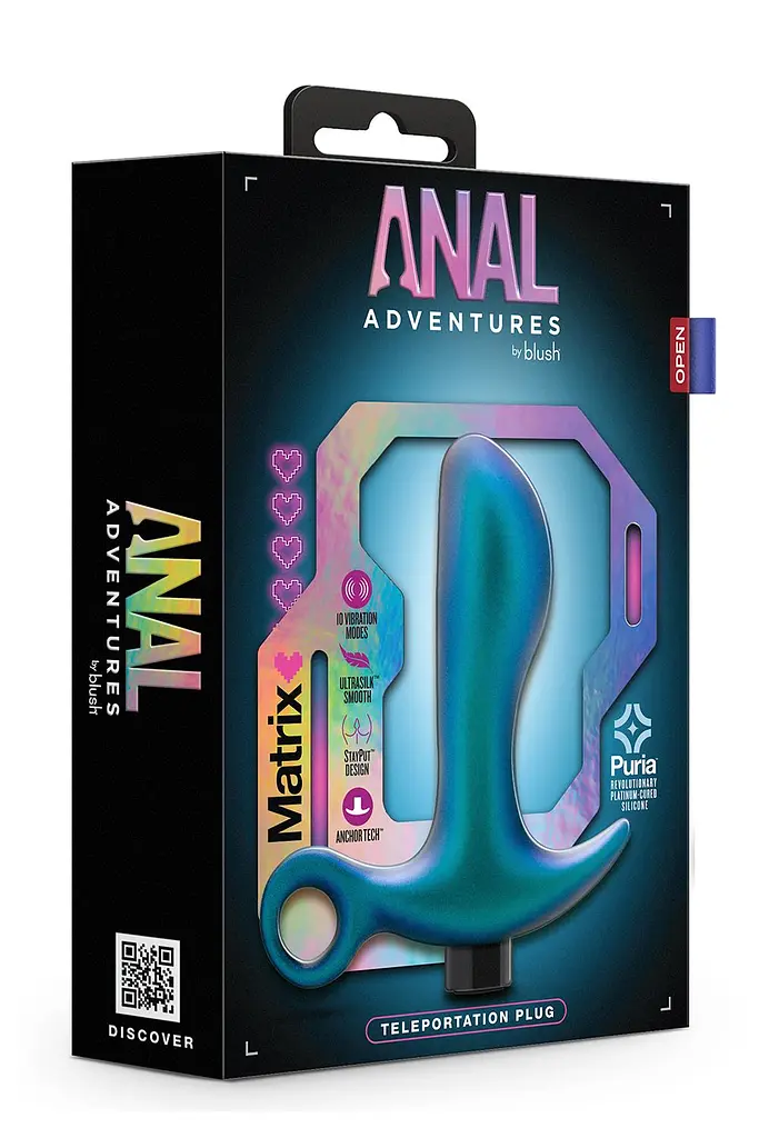 Анальная пробка Anal Adventures Matrix Teleportation Plug 10.8 см (бирюзовый) - фото 5
