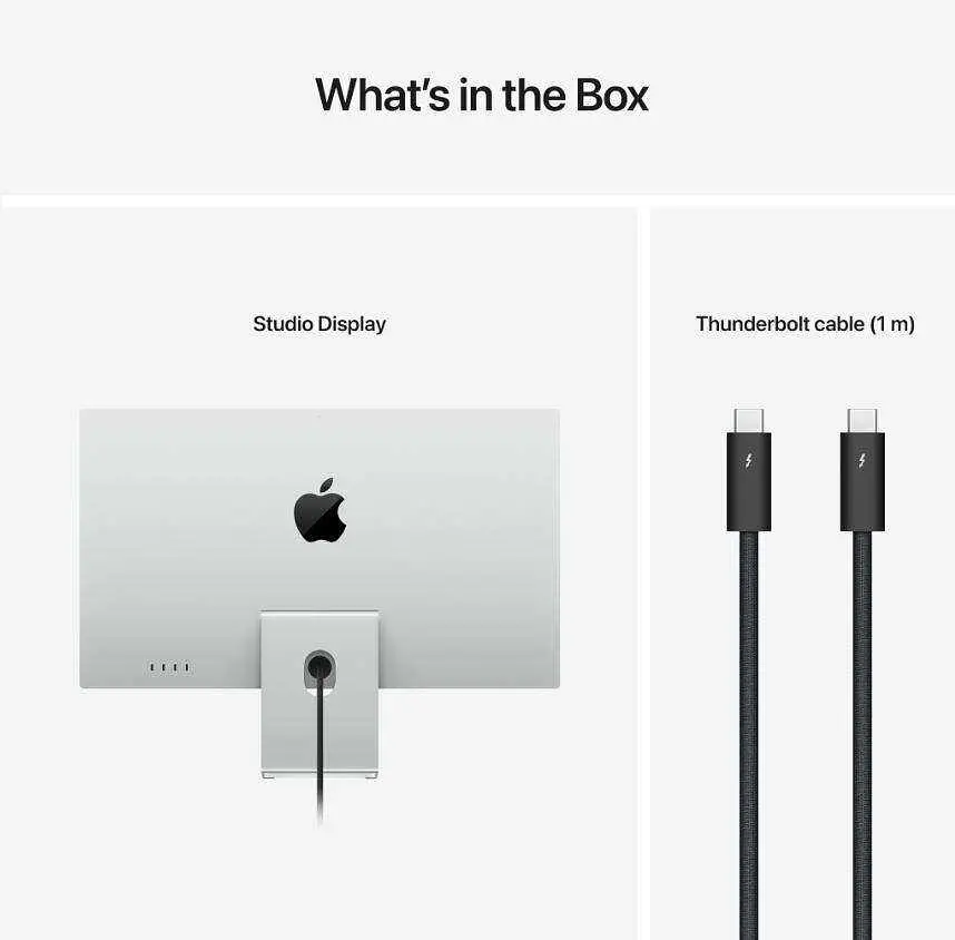 Монітор Apple Studio Display with VESA Mount Adapter (Standard Glass)(MMYQ3CS/A) - фото 7