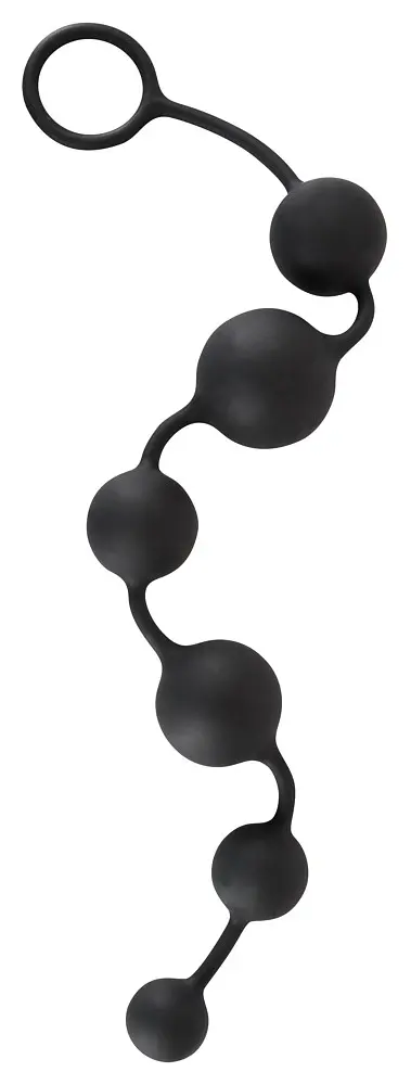 Анальні кульки Black Velvets чорні, 40 см - фото 2