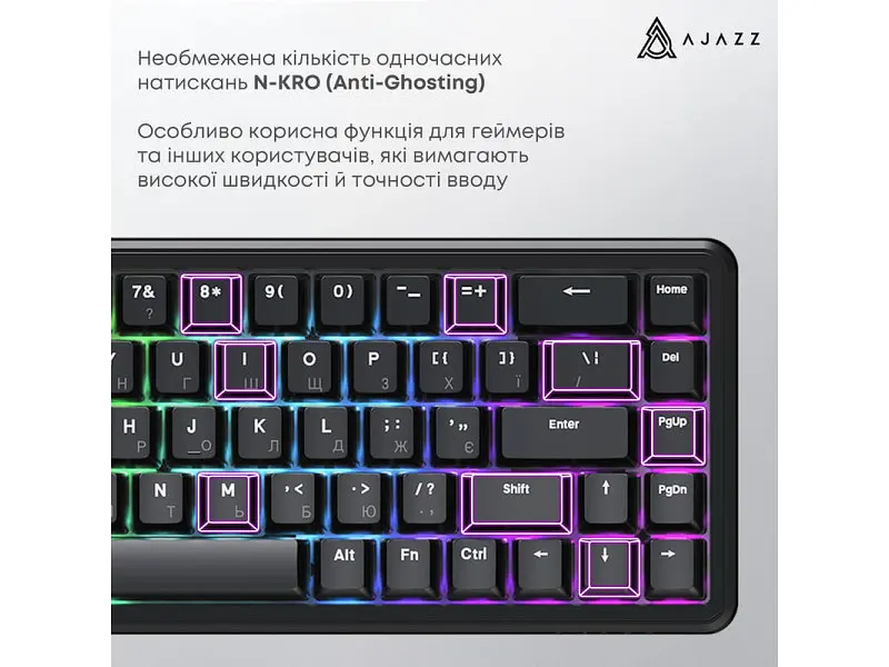 Клавіатура Ajazz AK680 MAX Magnetic Switch Black (AK680-WM-B-A) - фото 3