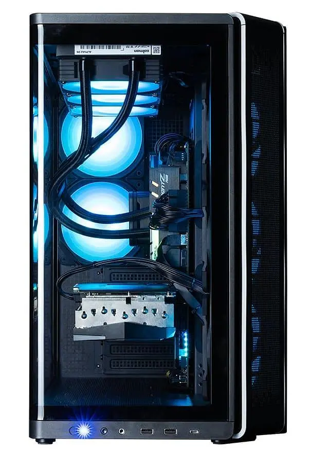 Корпус Zalman P60 из закаленного стекла без блока питания, черный (P60BLACK) - фото 7