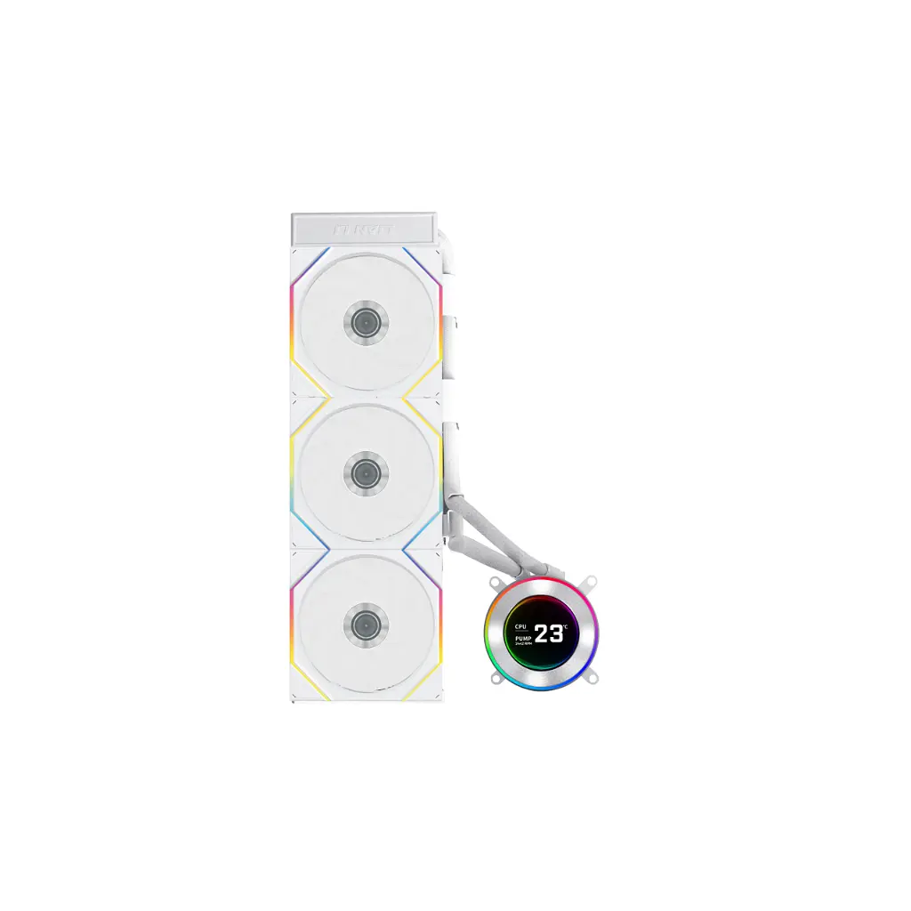 Система рідинного охолодження Lian Li HydroShift II LCD-C 360 FANLESS White (G89.GHS2LCD36W.00) - фото 2