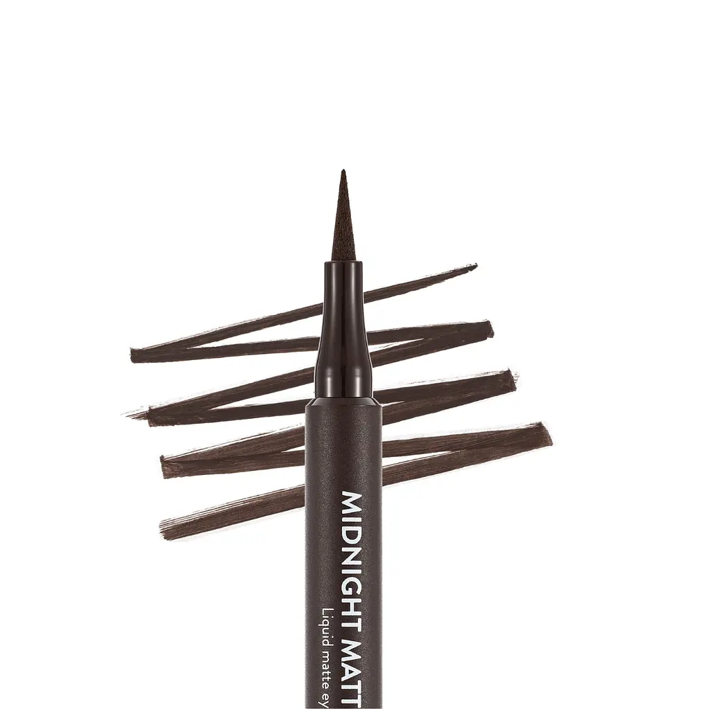 Підводка-фломастер для повік Flormar Midnight Matte Eyeliner коричнева - фото 3