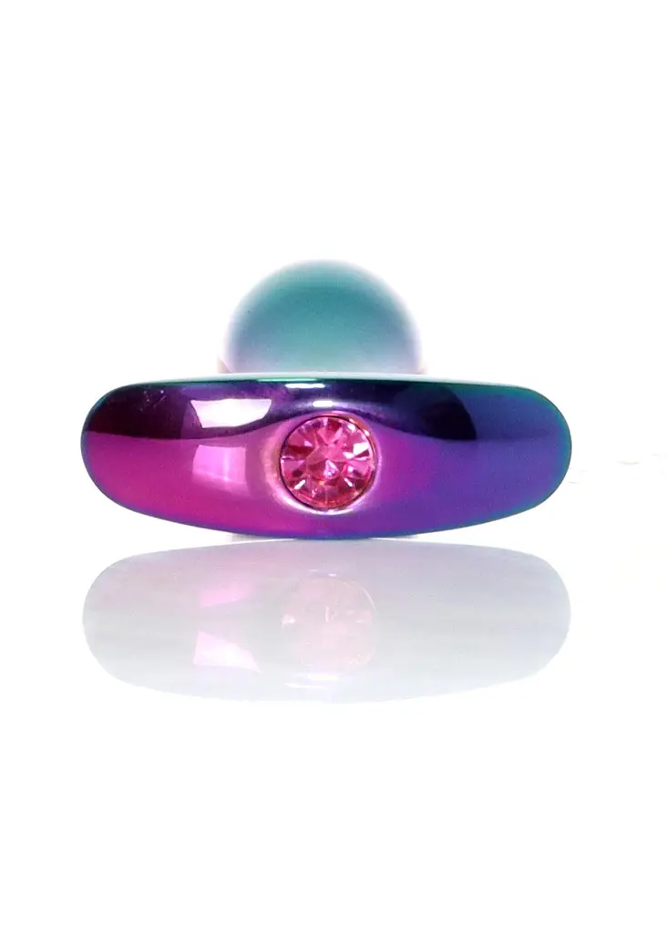 Анальна пробка з кристалом B - Series HeavyFun Plug-Jewellery, 9.2 см (рожевий) - фото 2