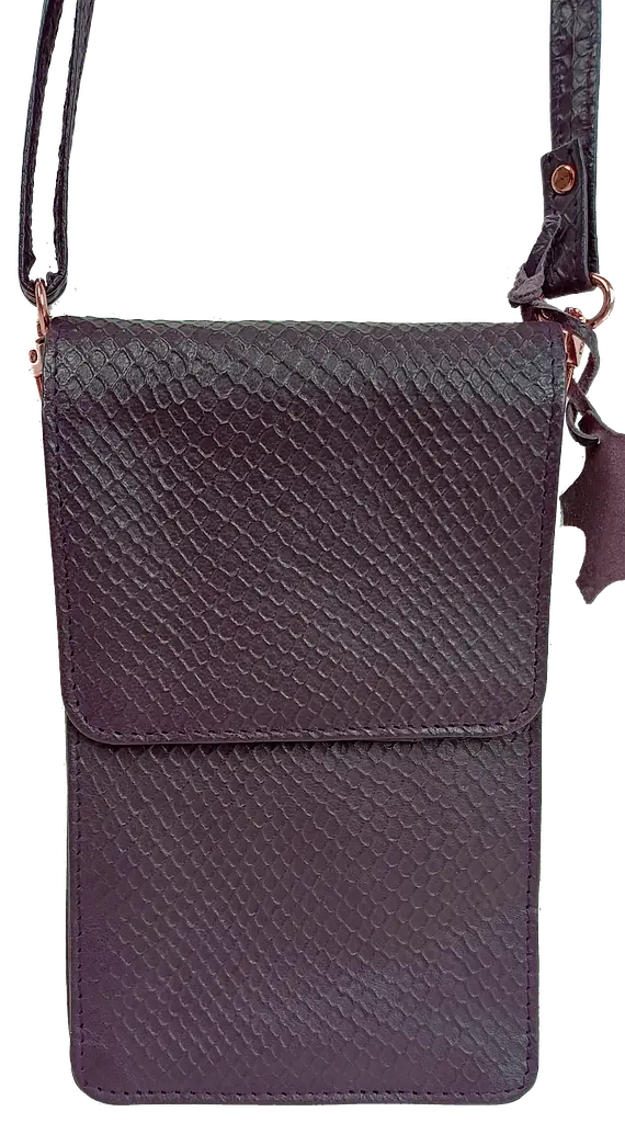 Невелика жіноча сумка для телефону UP2 Fashion баклажан sum0028726 - фото 2