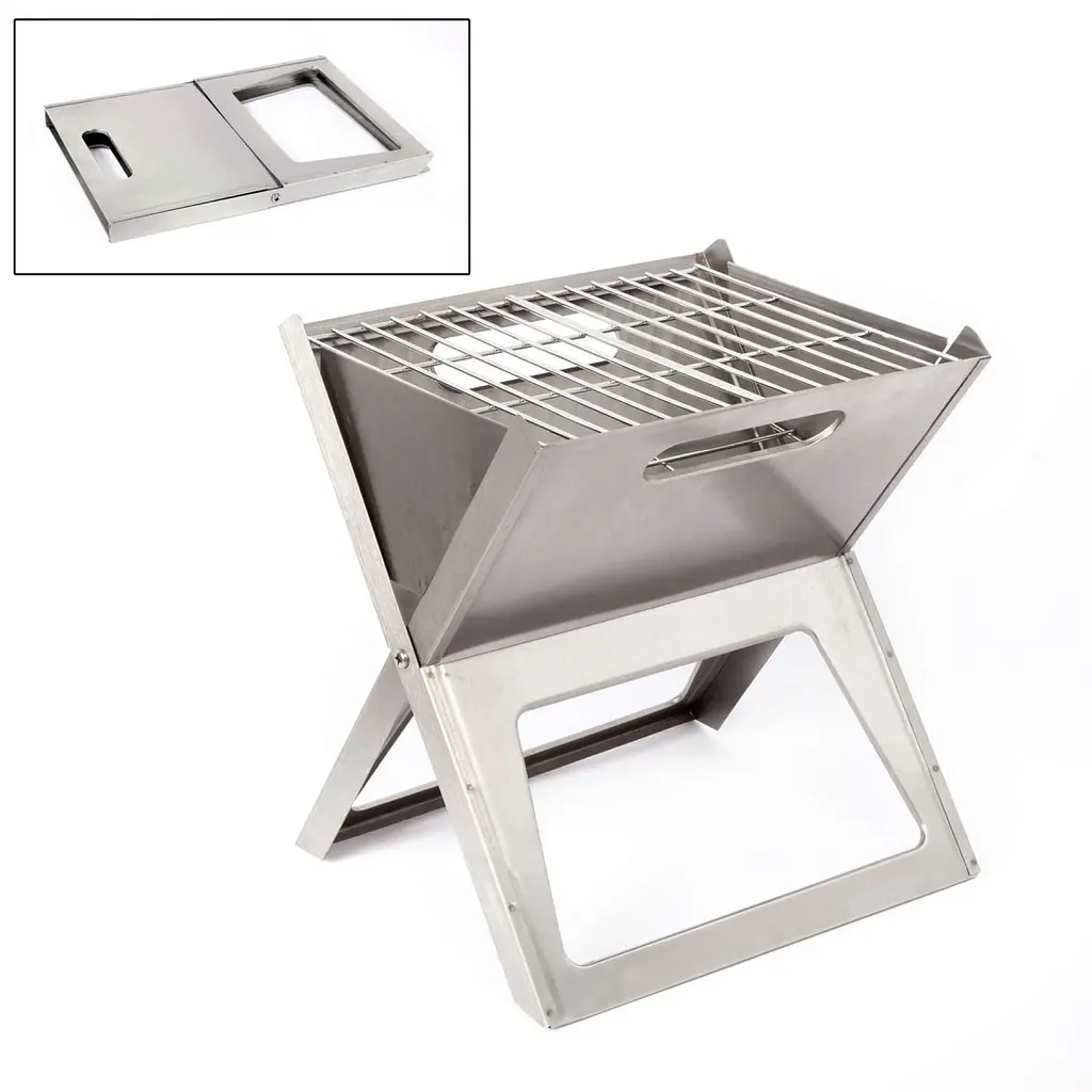 Гриль вугільний Bo-Camp Notebook/Fire Basket Compact Silver (8108347) - фото 4