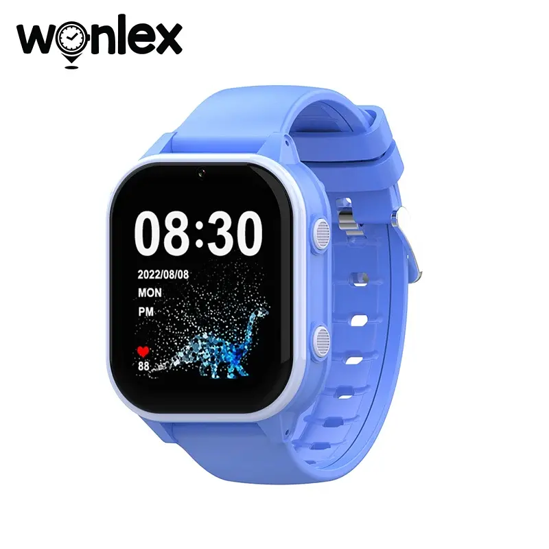 Смарт-часы детские Wonlex KT19 RPO 4G с камерой WI-FI GPS SIM-карта Blue (16994) - фото 2