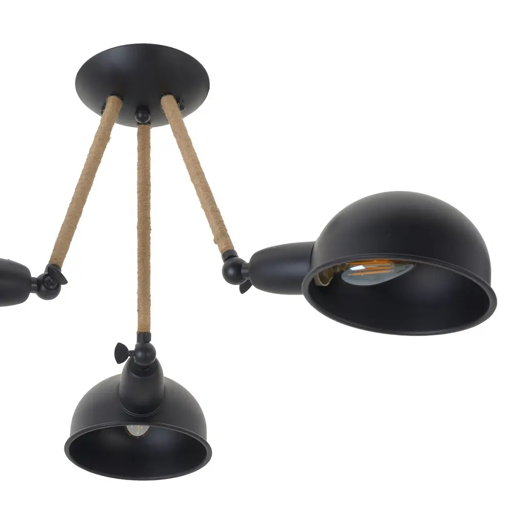 Люстра Brille потолочная лофт E14 60W BK (BL-593C/3) - фото 7