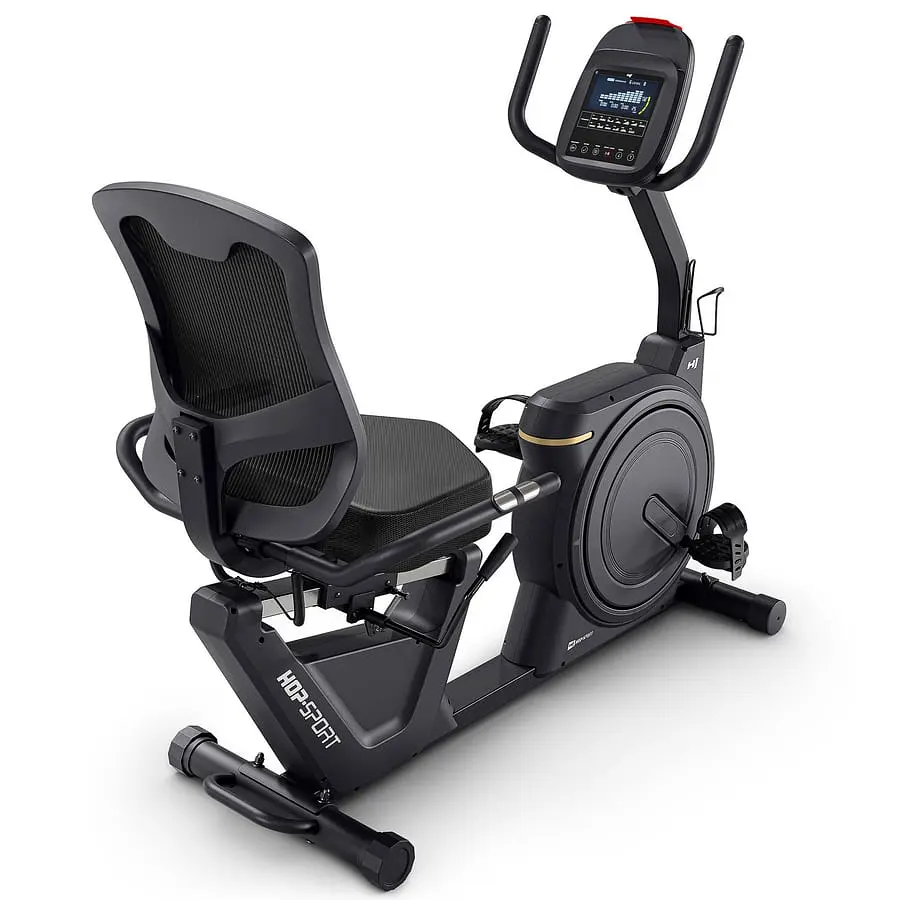 Горизонтальный велотренажер Hop-Sport HS-5000L Ranker черно-золотистый - фото 5