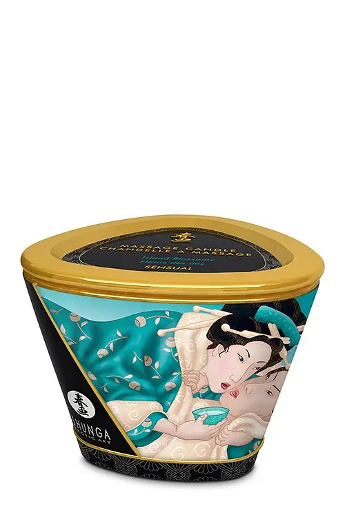 Масажна свічка Shunga Candle Island Blossoms з квітковим ароматом, 170 мл - фото 2