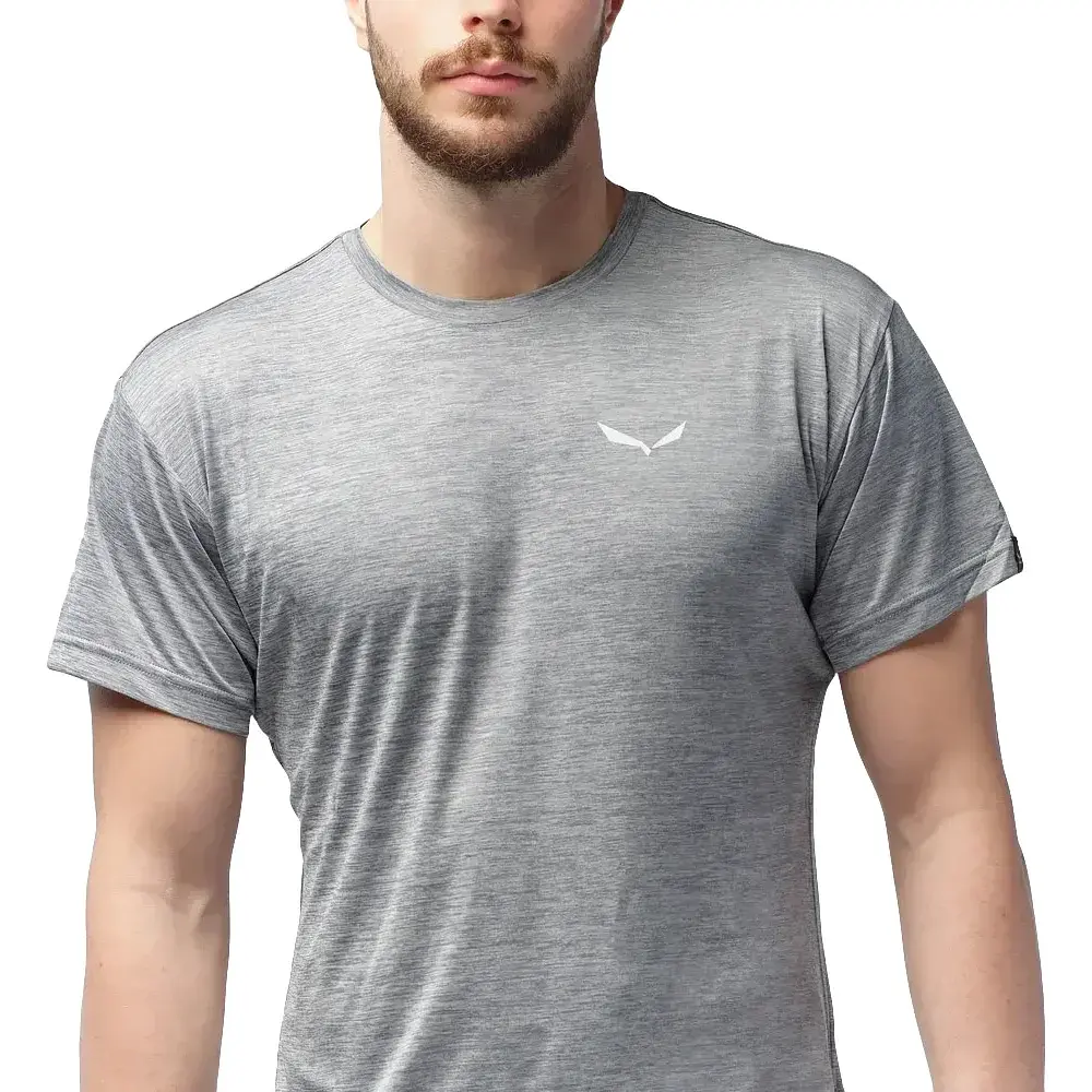 Футболка Salewa Puez Melange Dry T-Shirt Men 46/S Grey - фото 3