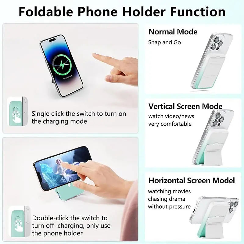 Портативное ЗУ Power Bank JJT-A27-1 Gradient PD20W+QC 22.5W с БЗУ 10000 mAh - фото 4