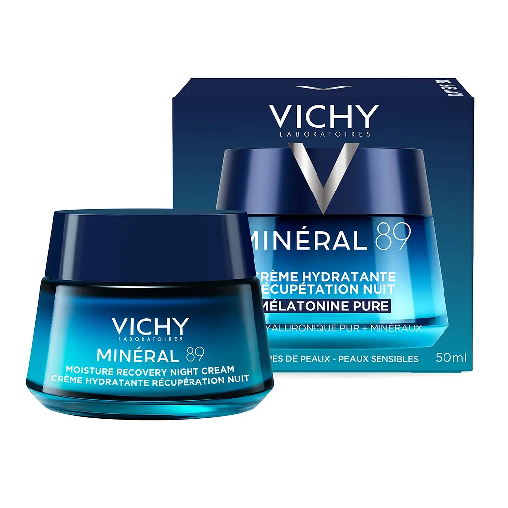 Відновлювальний зволожувальний нічний крем Vichy Mineral 89 Night Cream with Melatonin 50 мл - фото 4