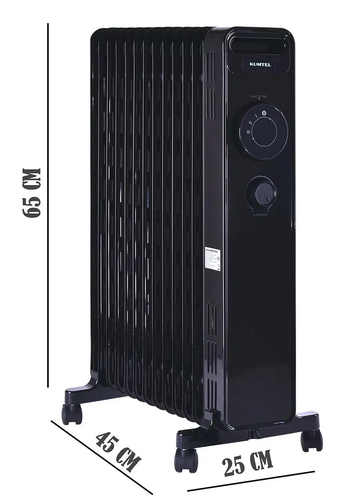 Олійний обігрівач Kumtel KUM-1240S Black (13 секцій) - фото 6