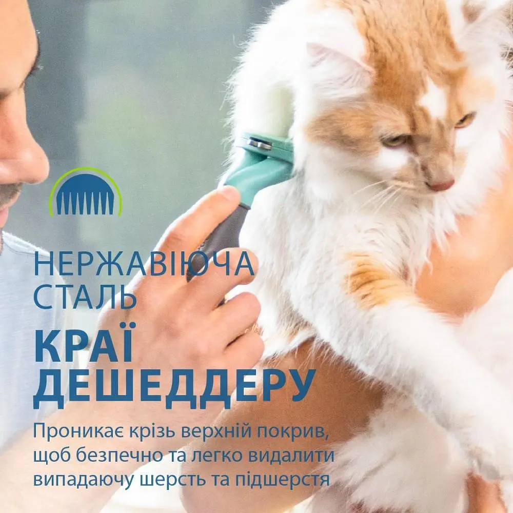 Фурминатор FURminator для котов с длинной шерстью размер S - фото 10