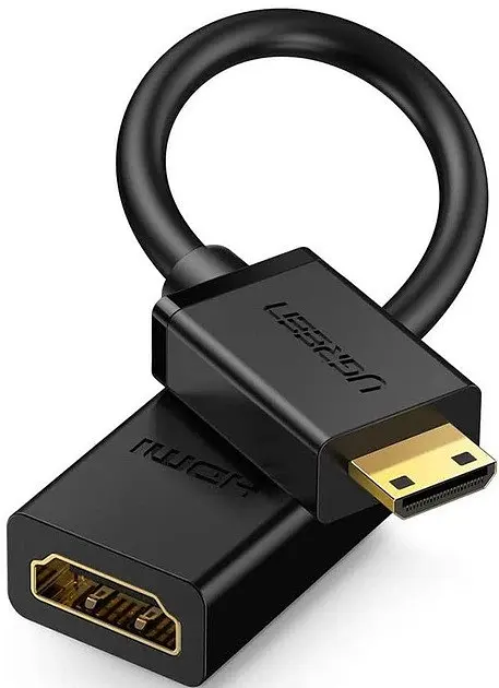 Перехідник - адаптер Ugreen Mini HDMI Male to HDMI Female Adapter Cable (22cm) кабелем 22 см (UGR-20137) - фото 2