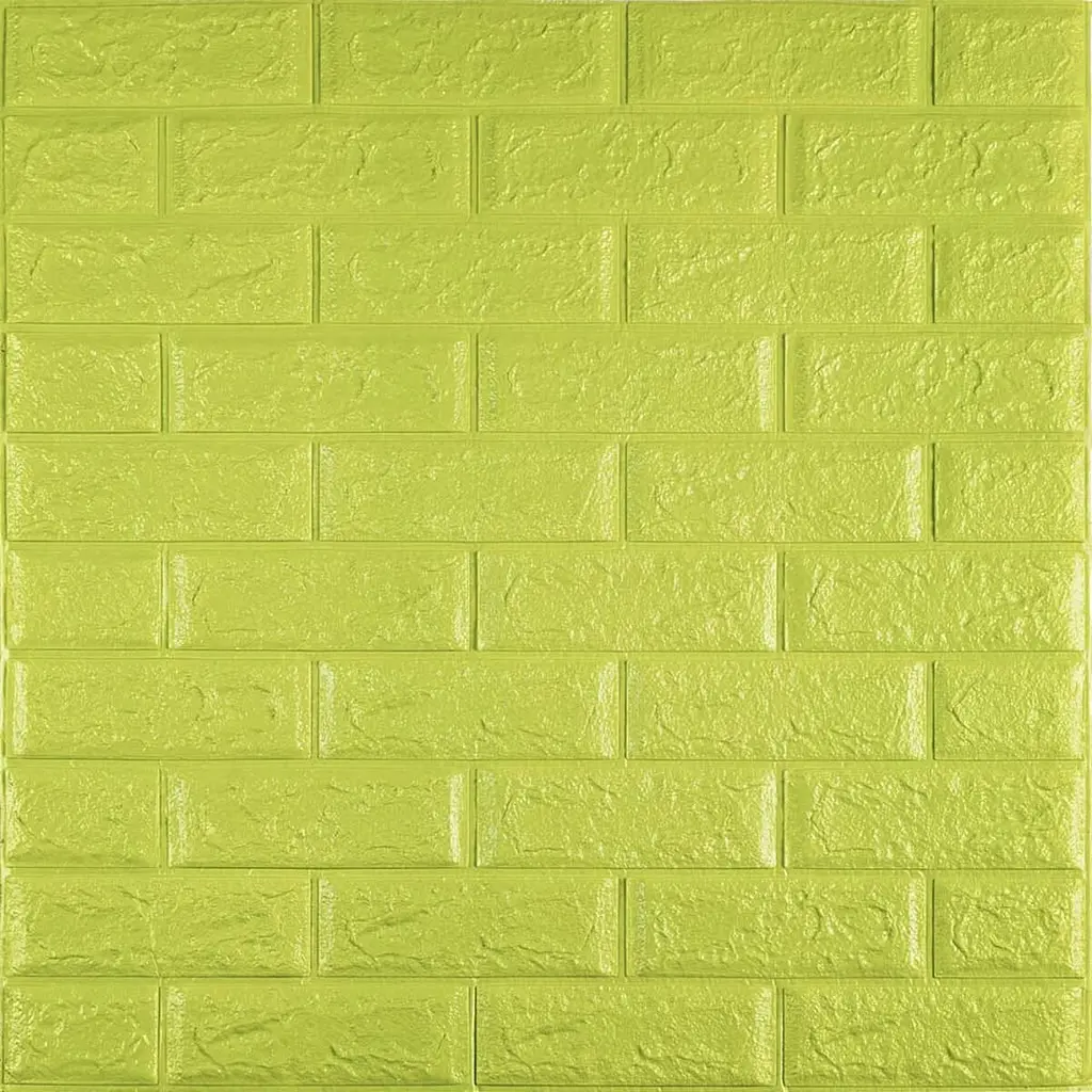 Самоклеюча 3D панель Sticker Wall SW-00001331 Флуоресцентний зелений 700х770х5мм