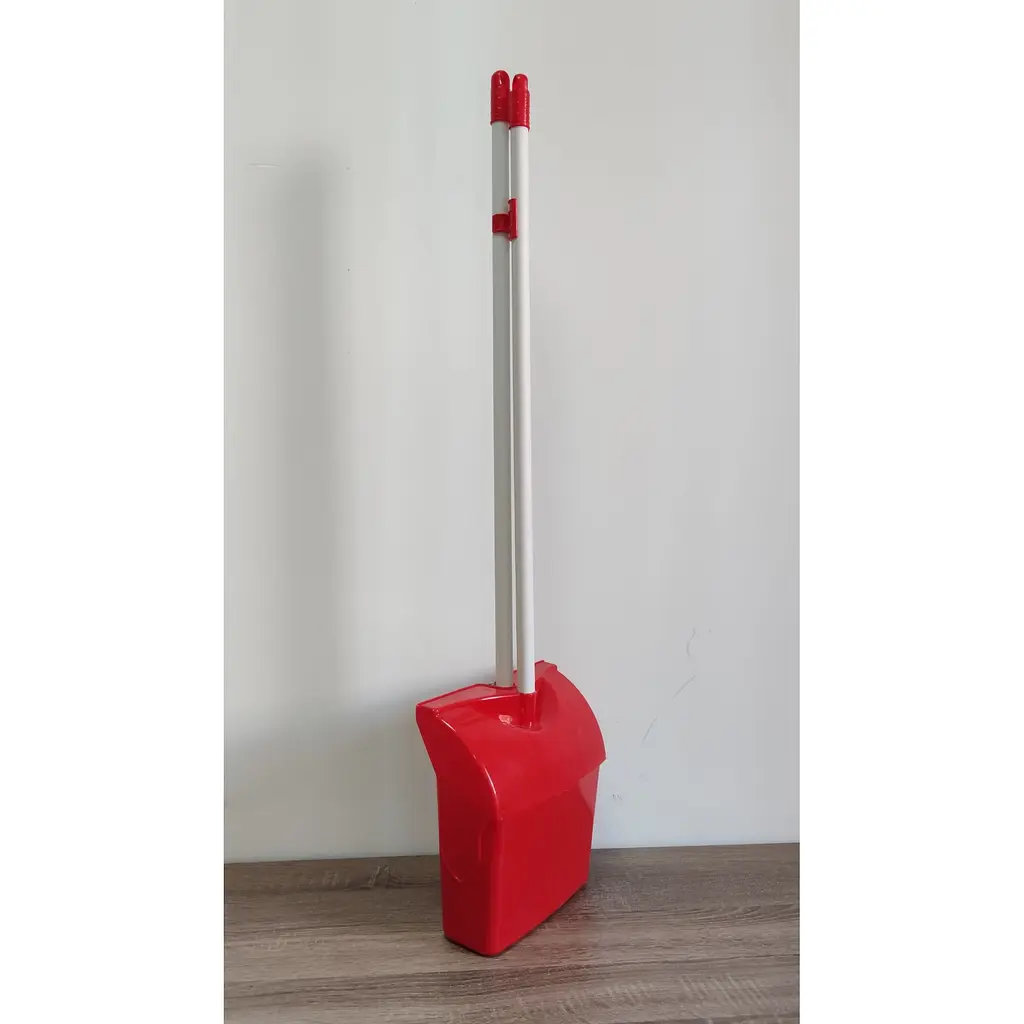 Совок для прибирання Zambak Plastik з довгою ручкою червоний (ZP-213r) - фото 5
