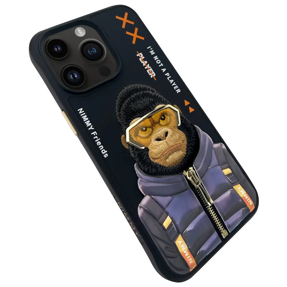 Чохол Nimmy 3D Matal Buttons Apple iPhone 15 Pro Max Gorilla Black - фото 4