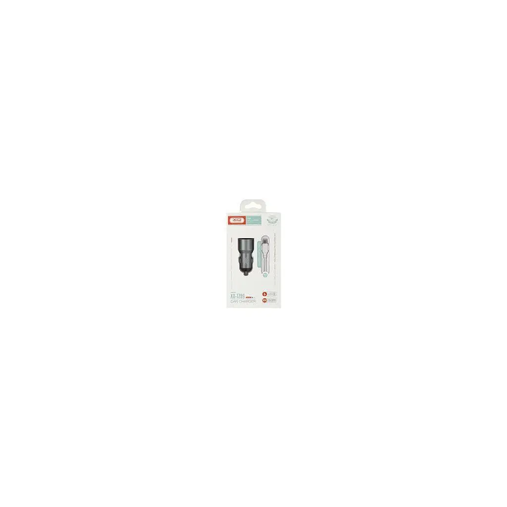 Зарядний пристрій XO TZ09 2.4 А / 2xUSB + кабель Micro-USB сірий (XO-TZ09M-GR) - фото 4