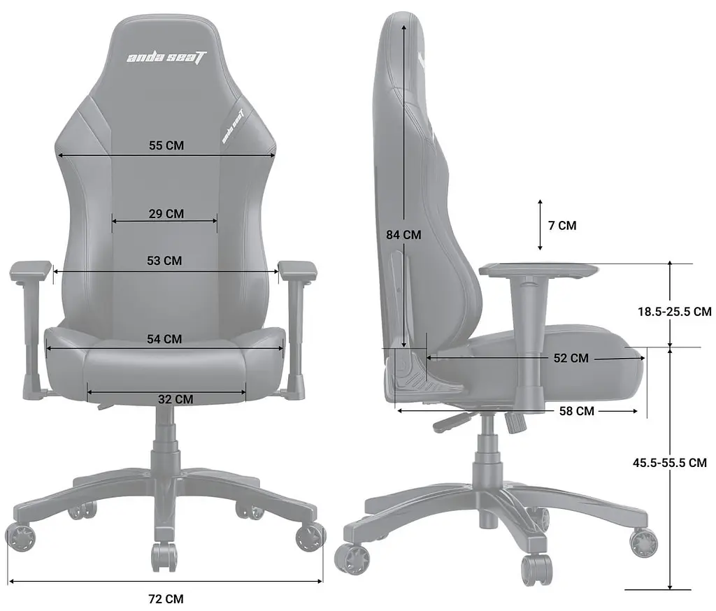 Игровое кресло Anda Seat Luna Size L Black/Blue PVC (AD18-44-BS-PV) - фото 9