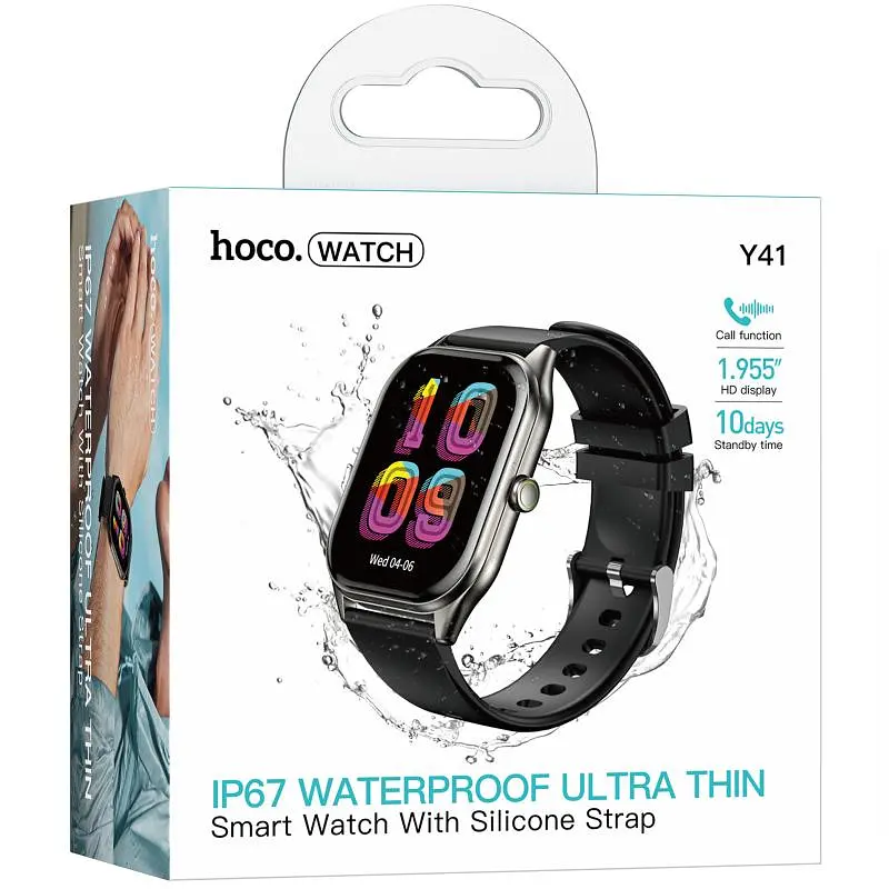 Смарт-годинник Y41 Smart sports watch (call version) Black Hoco teh0030127 - фото 2
