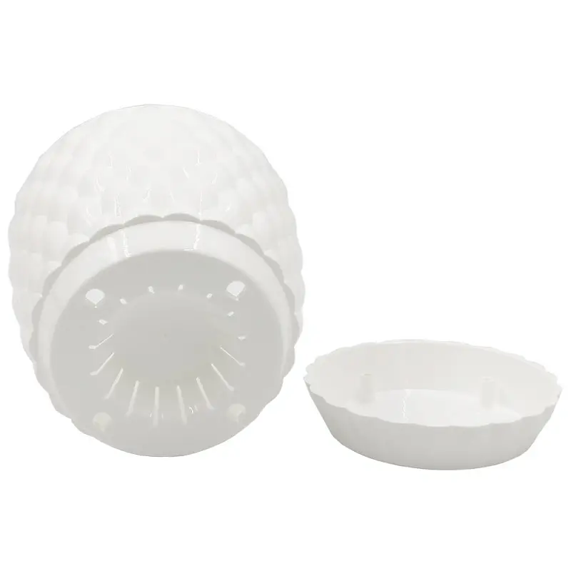 Горшок для цветов Alyaplastik Pinecone, 3 л, белый (ALY407white) - фото 3