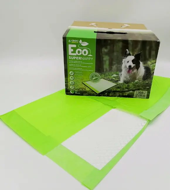 Пелюшки для собак Croci Super Nappy Eco біорозкладні 14 шт 57х84 C6028484 - фото 2