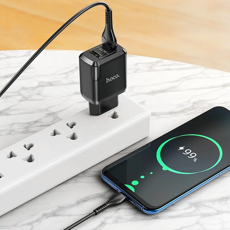 Зарядний пристрій Hoco N6 Charmer dual port charger 2 USB 3 A 2xQC3.0 18W - фото 4