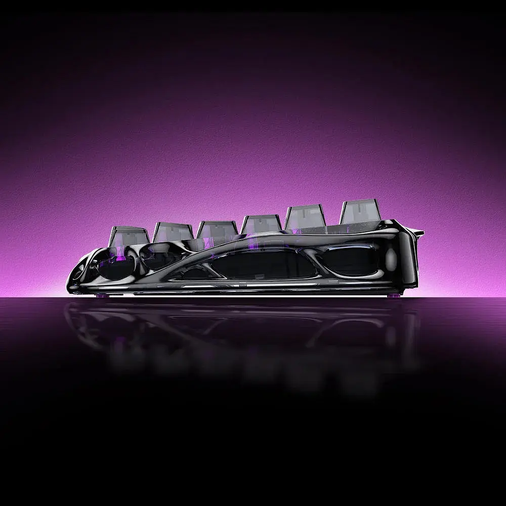 GravaStar Клавіатура механічна Mercury V75 Lite 75keys, Blackcore, USB-A, Transparent Black - фото 3