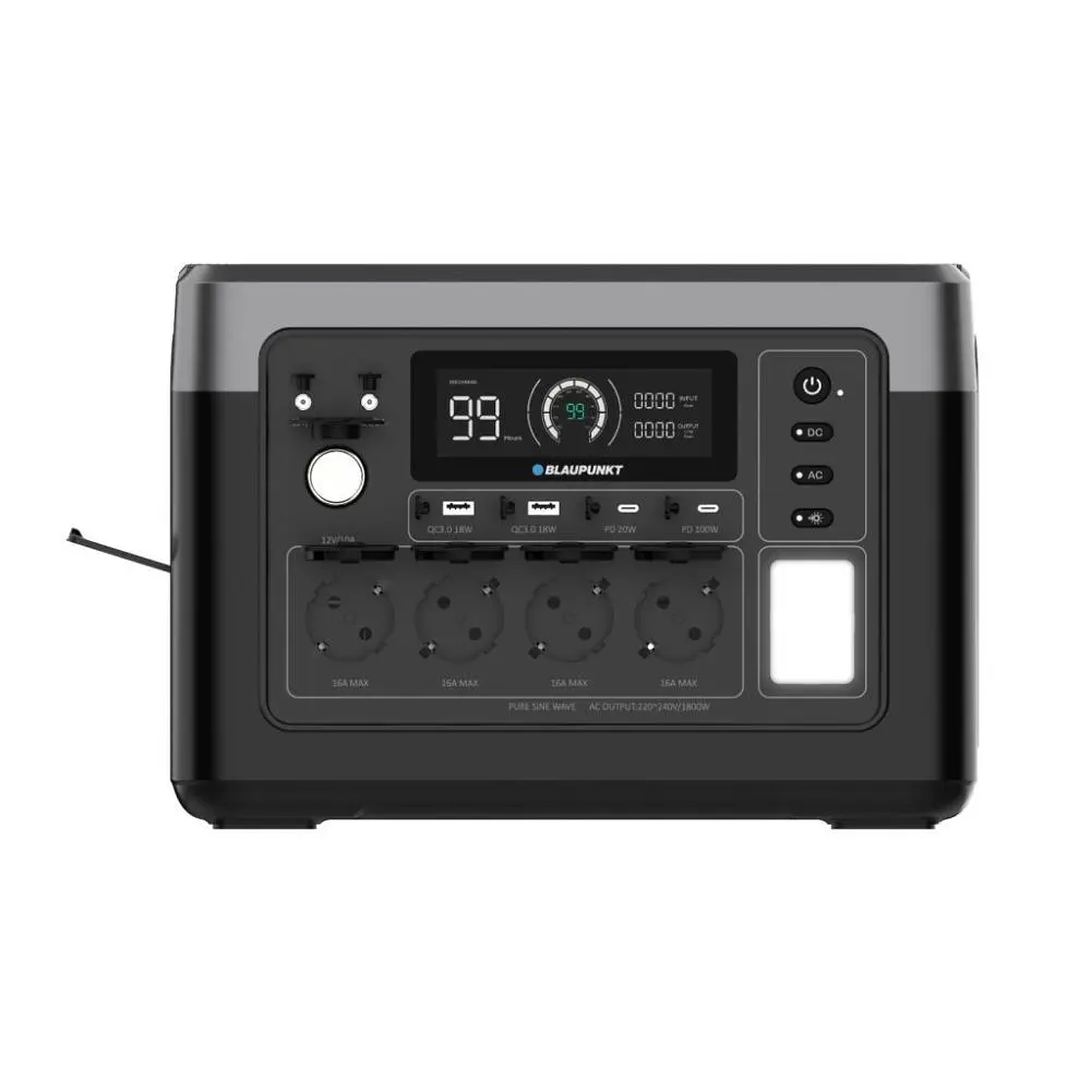 Зарядна станція BLAUPUNKT JuiceBox 1000, 1800W, 1024Wh, LiFePO4 з водонепроникною сумкою (BPPS1000A) - фото 6