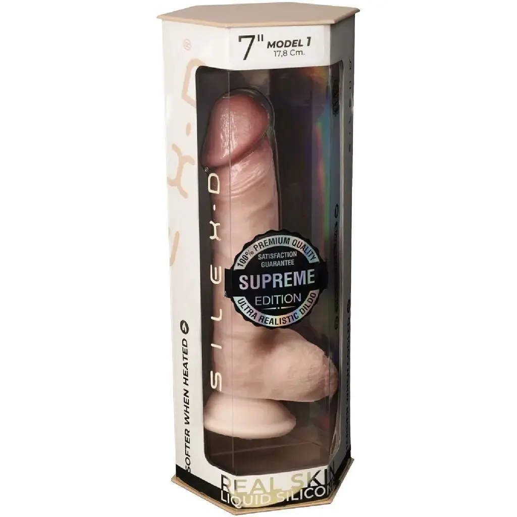 Фалоімітатор SilexD Johnny Premium Real Skin Flesh (7in MODEL 1) - фото 6