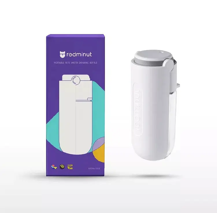 Пляшка для собак Redminut 300 мл поїлка для води портативна в дорогу для вигулу Білий - фото 10