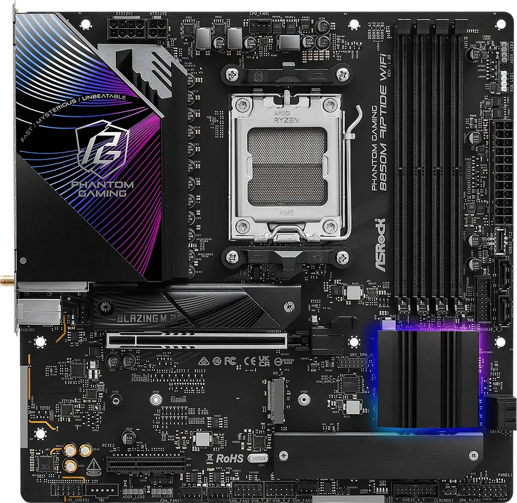 Материнська плата ASRock B850M RIPTIDE WIFI Socket AM5 - фото 2