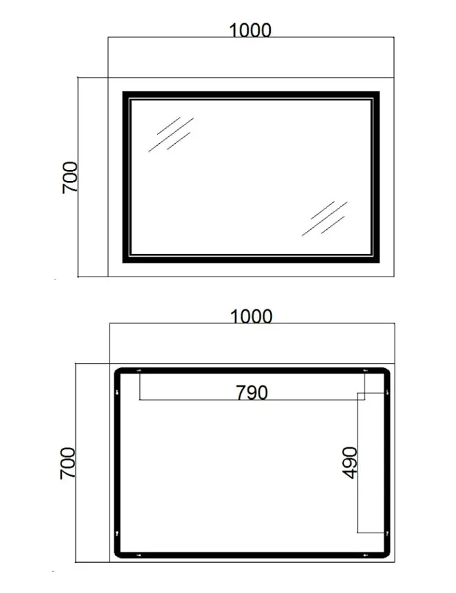 Дзеркало Qtap Cardinal з LED-підсвічуванням Touch QT0478C10070 - фото 9