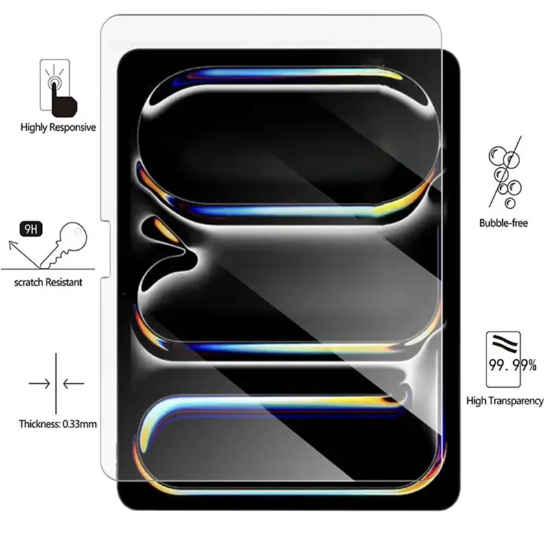 Захисне скло DK для Apple iPad Air 11" M3 2025 A3266/A3267/A3270 Full Glue (017810) - фото 4